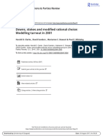 Downs Stokes and Modified Rational Choice Modelling Turnout in 2001