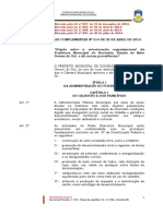 LC 214 2013 Dispõe Sobre a Estruturação Organizacional Da Prefeitura Municipal de Dourados Estado de Mato Grosso Do Sul e Dá Outras Providências