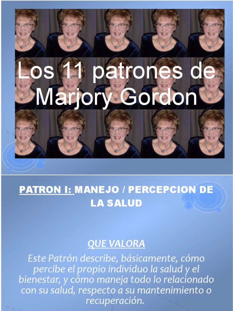 Los 11 Patronesfuncionales de Marjory Gordon PDF Menopausia Estrés (biología)