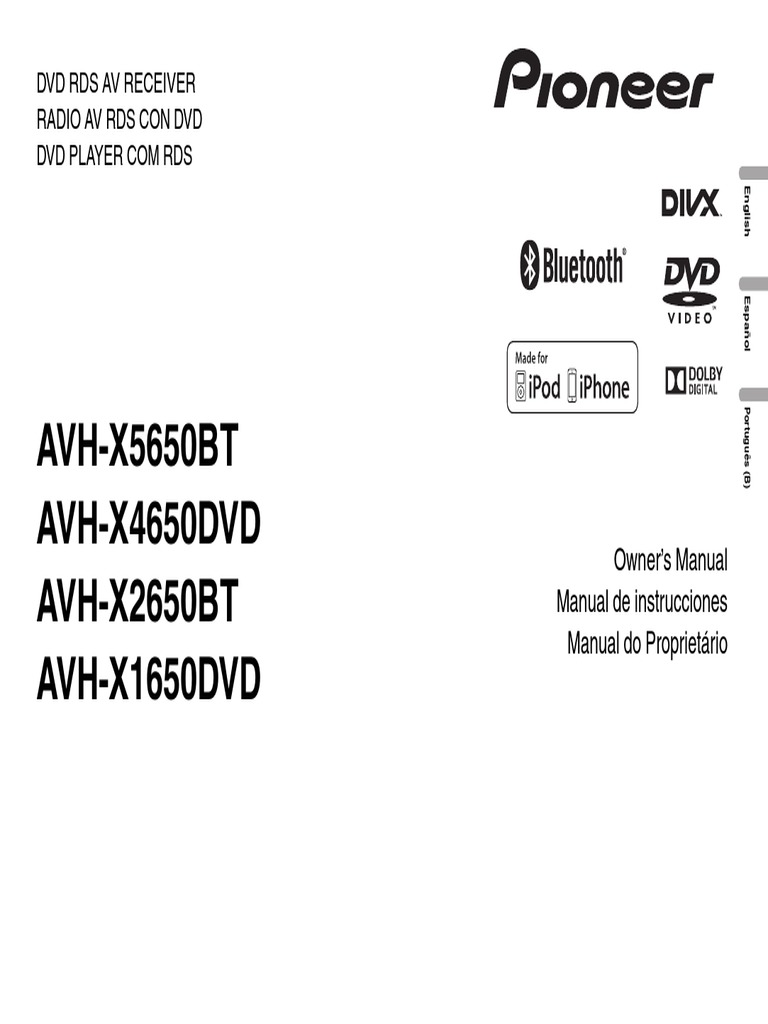 avh-x5650bt avh-x4650dvd avh-x2650bt avh-x1650dvd operating manual (eng