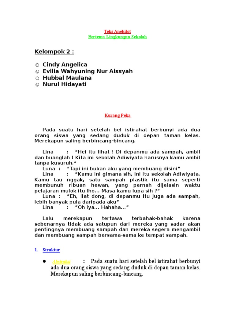 Teks Anekdot Kelompokdoc