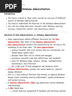 Database Administration