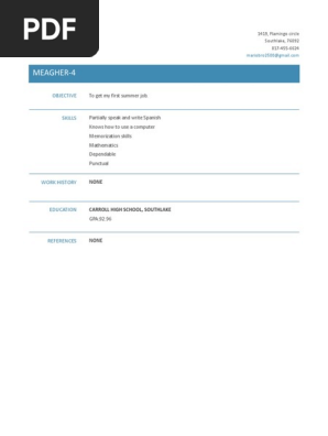 Job Resume