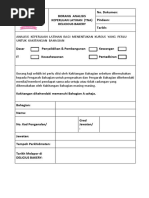 Borang Analisis Keperluan Latihan