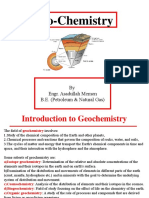 Geo Chemistry: by Engr. Asadullah Memon B.E. (Petroleum & Natural Gas)