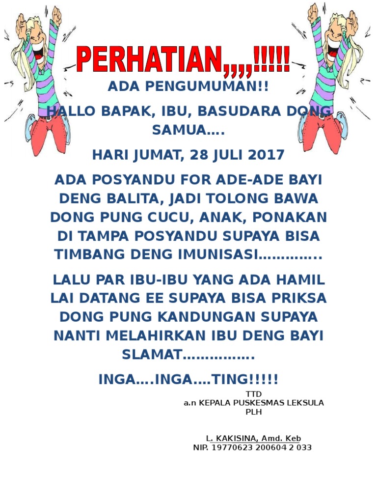 Pengumuman Posyandu Doc