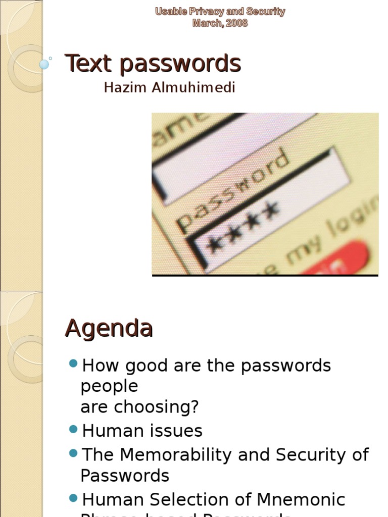 Text Passwords | PDF | Password | Social Engineering (Security)