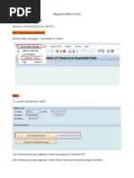 Health Check Docs Status of Sap System:-: Done by Connecting To The SAPGUI