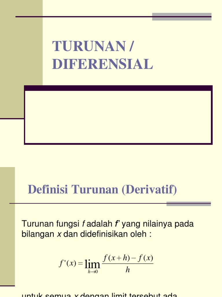 Materi Turunan | PDF