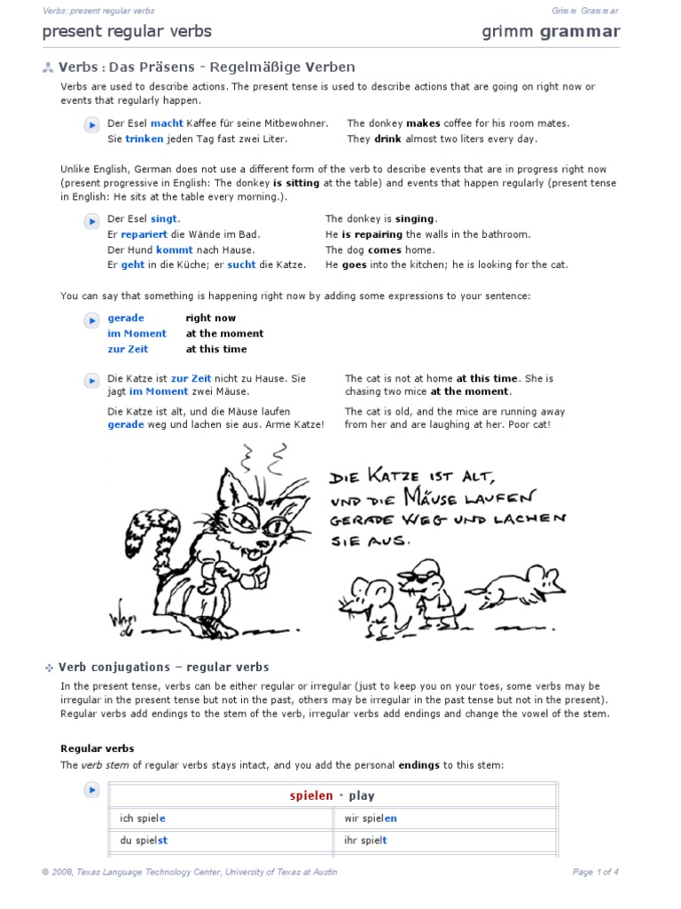 German Grammar Verbs Pdf Rules Syntax
