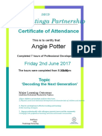 2017 2nd June Certificate of Attendance