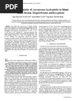 14 Pathogenicity of Aeromonas Hydrophila To Blunt Snout