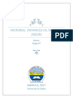 Microbial Enhanced Oil Recovery (Meor)