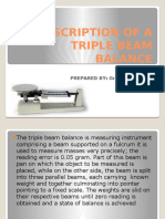 Description of a Triple Beam Balance