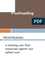 F. Proofreading