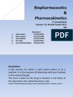 Biopharmaceutics & Pharmacokinetics: 2 Presentation Lecturer: Dr. Muslim Suardi, M.Si, Apt