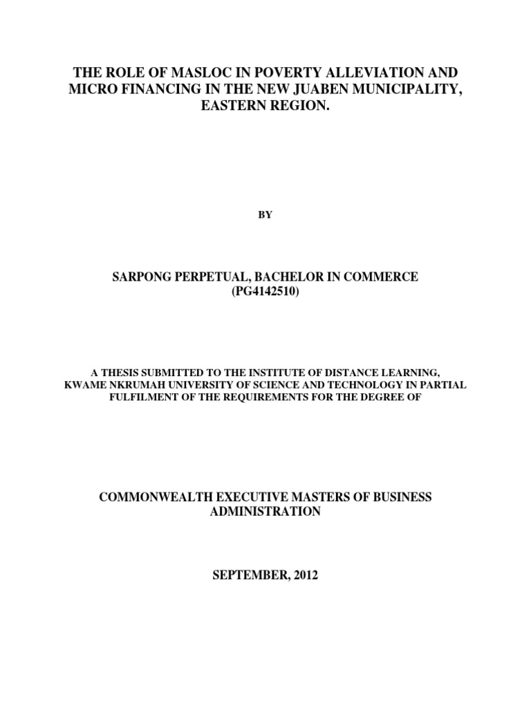 MASLOC's Impact on Poverty Alleviation | PDF | Poverty Reduction ...