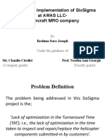 Initiating The Implementation of Sixsigma at Awas Llc-An Aircraft Mro Company