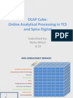 OLAP Cube: Online Analytical Processing in TCS and Spice Digital