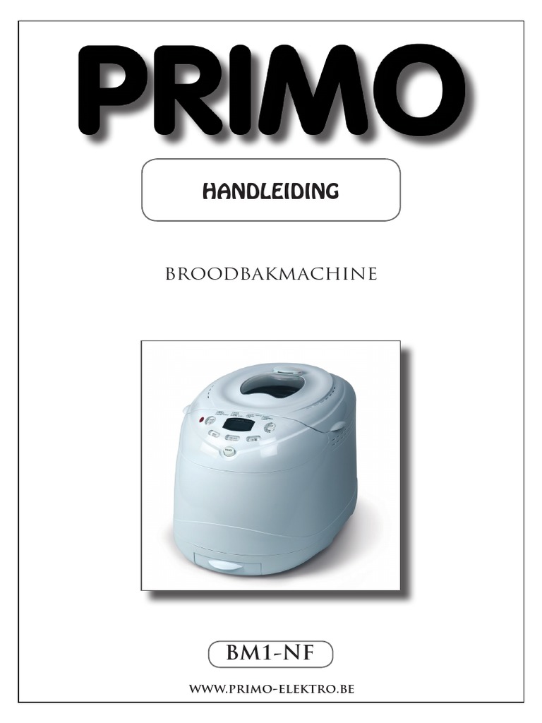 Primo Bread Machine Manual | PDF