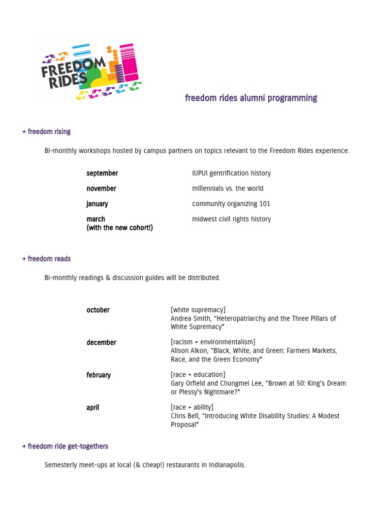 Alumni Programming One-Sheet | PDF