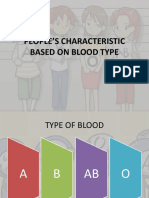 People's Characteristic Based On Blood Type
