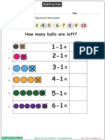 Subtractions Pre K