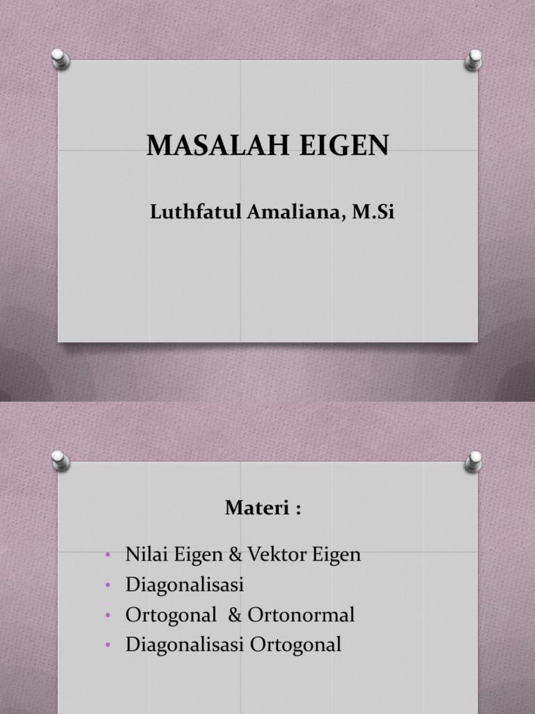 Diagonalisasi Ortogonal Matriks | PDF