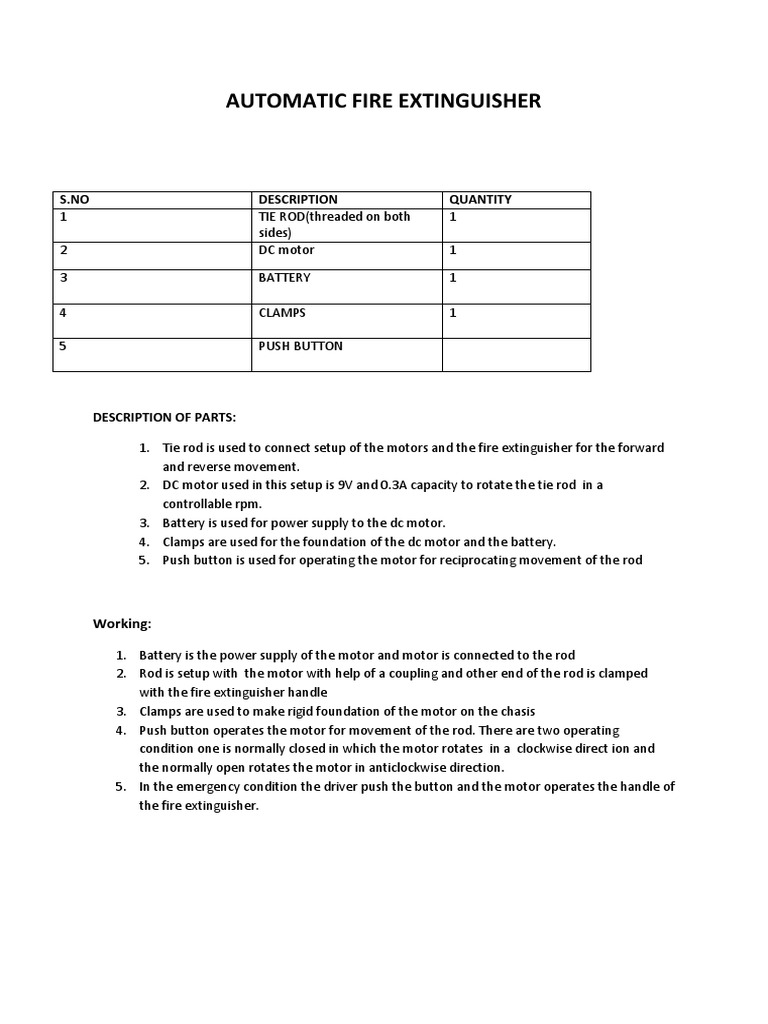 Automatic Fire Extinguisher PDF