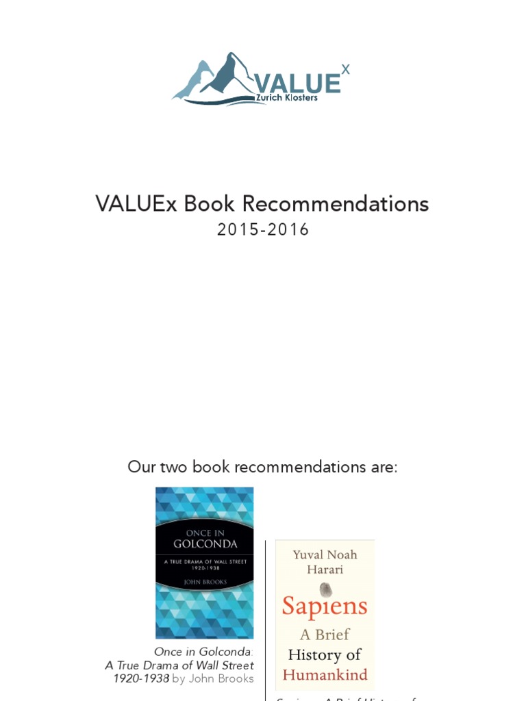 Valuex Book Recommendations | PDF | Benjamin Graham | Investing