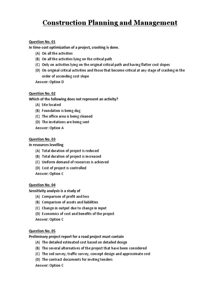 Construction Planning and Management PDF Business