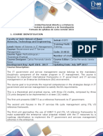 Syllabus of the Government and IT Service Management Course