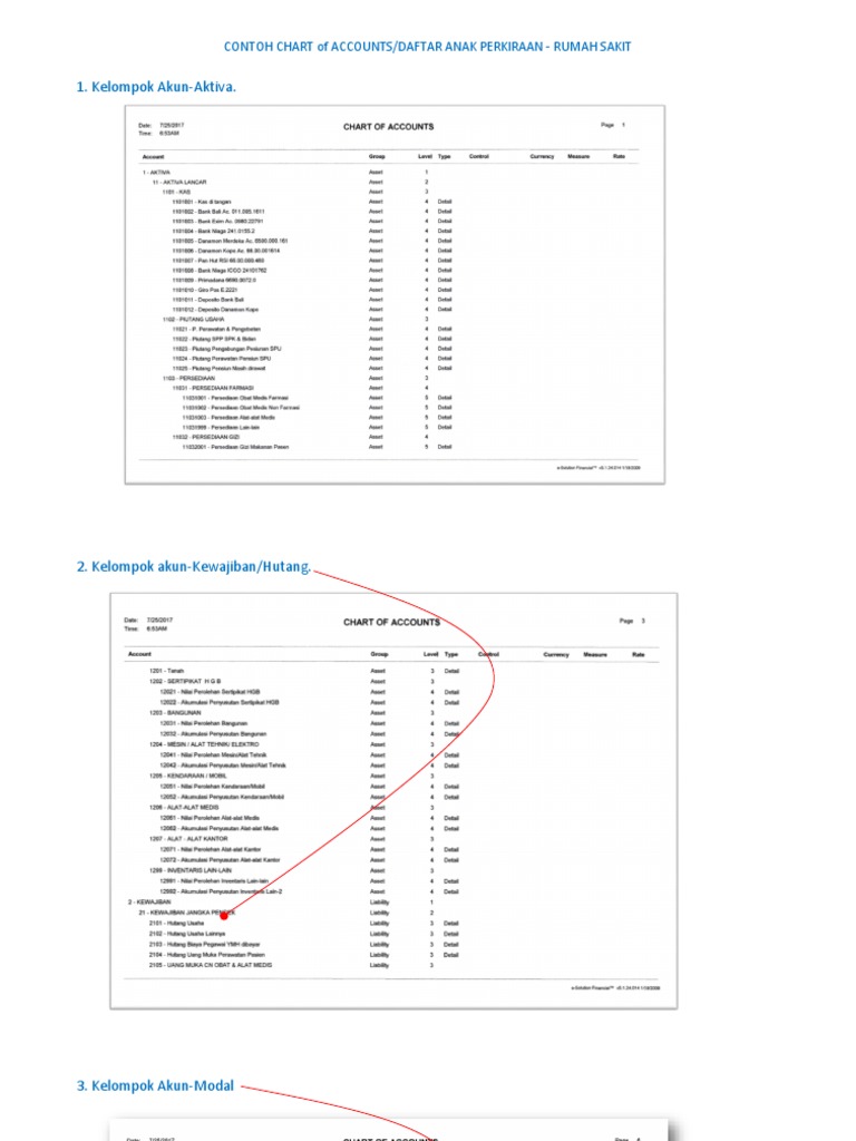 Contoh Chart of Accounts Rumah Sakit | PDF