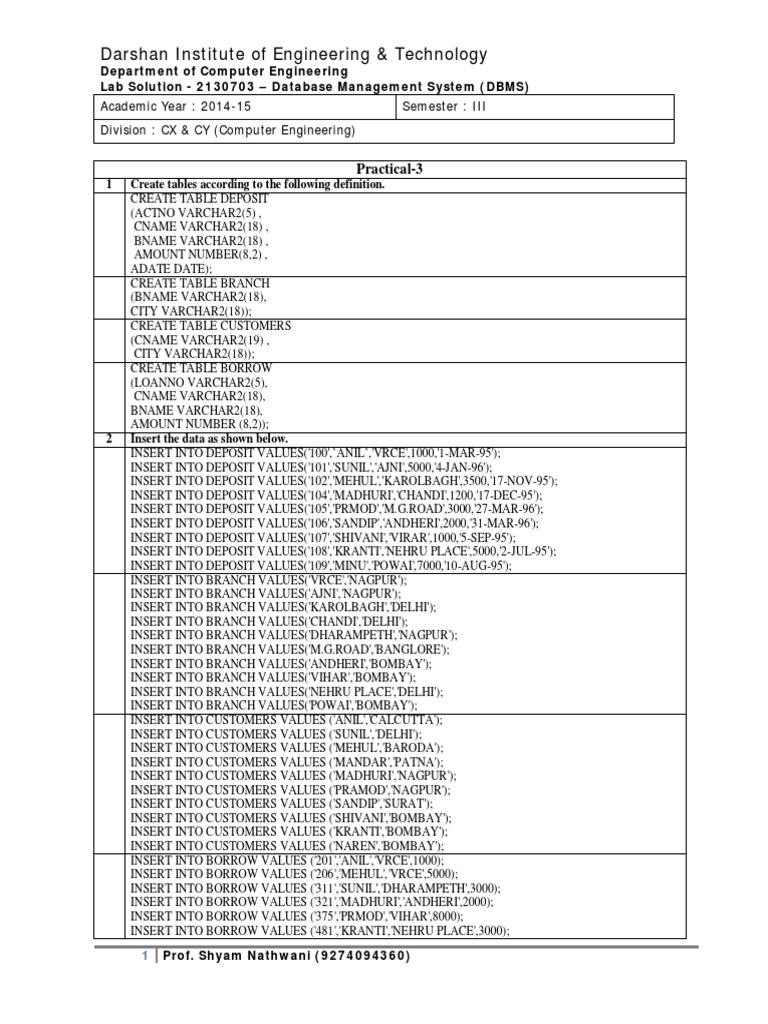 Answer SQL PDF | PDF | Exponentiation | Logarithm