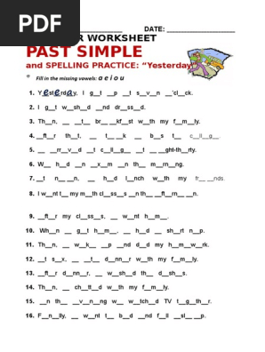 Atg Worksheet Pastsimplespell Semiotics Languages