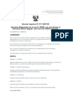 Reglamento de Ley Que Declara La EBR Como Servicio Esencial PDF