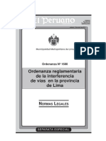 Regulación de interferencias viales en Lima para seguridad y flujo vehicular