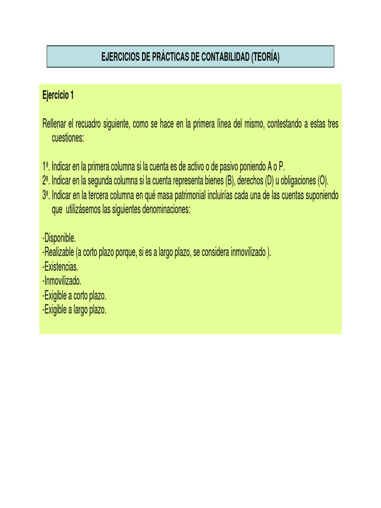 Ejercicios de Contabilidad Resueltos PDF | Bienes (Ley) | Contabilidad