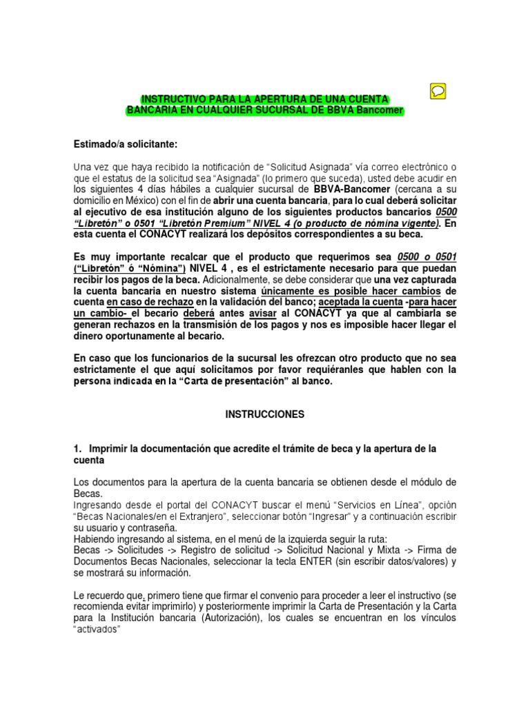 Apertura de Cuenta en BBVA Bancomer | PDF | Contraseña | Bancos