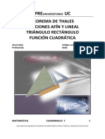 Cuadernillo 7 - Teorema de Thales, Funciones, Triang Rectan y Func Cuadrática PDF