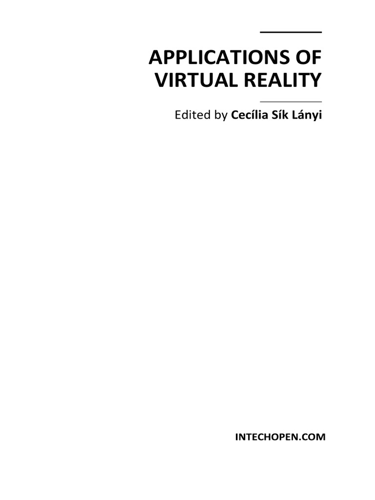 Applications of Virtual Reality | PDF | Object (Computer Science ...