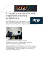 4 Tips Para Que Te Conviertas en Un Programador Autodidacta Inmediatamente