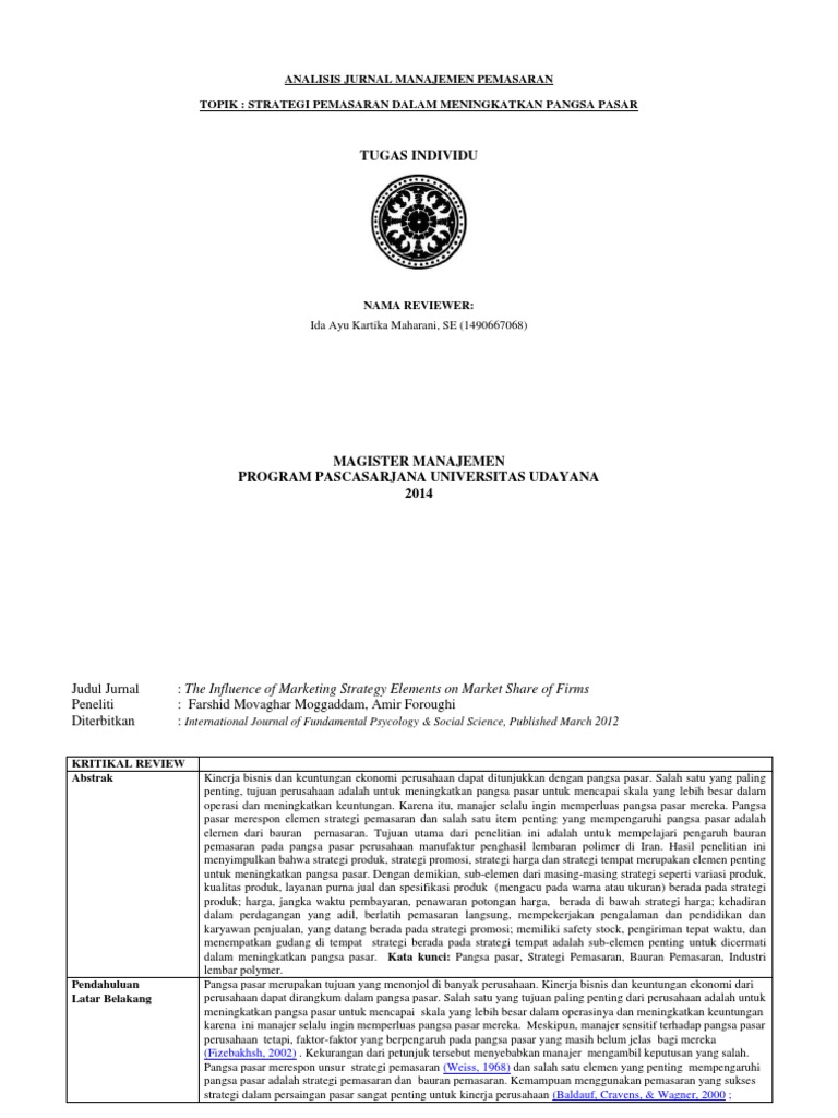Contoh Skripsi Manajemen Pemasaran Pdf 2017 Pejuang Skripsi