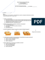 Evaluacion CIENCIAS Capas de La Tierra - Placas Tectonicas