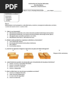 Evaluacion CIENCIAS Capas de La Tierra - Placas Tectonicas