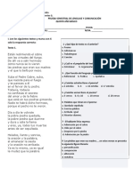 Lenguaje y comunicación: Prueba semestral