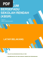 Kurikulum Bersepadu Sekolah Rendah (KBSR)