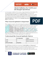 General Aptitude Syllabus For GATE 2017 With Sample Questions