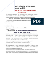 Distribución de Los Costos Indirectos de Fabricación Según Las NIIF