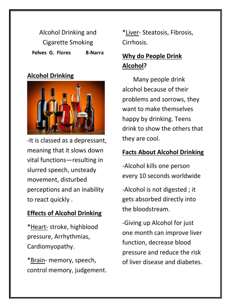 Alcohol and Smoking Effects Guide | PDF | Cigarette | Tobacco Smoking